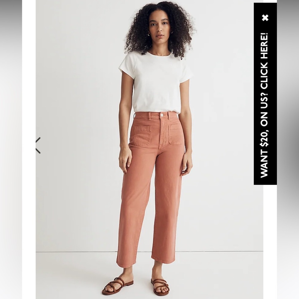 Madewell Emmett crop wide leg pants